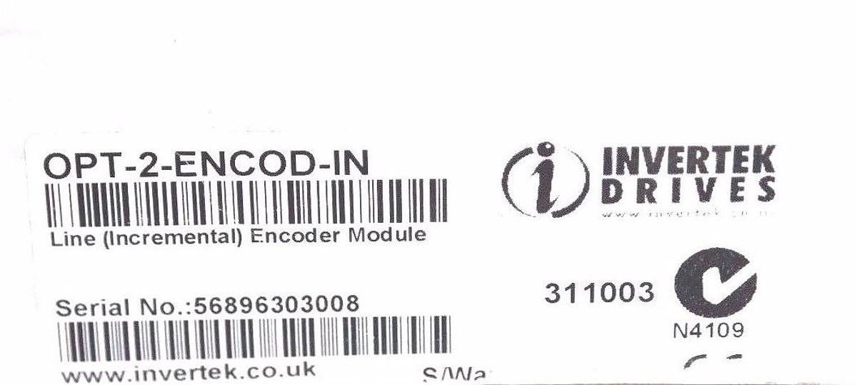 Used NIB INVERTEK DRIVES OPT-2-ENCOD-IN INCREMENTAL ENCODER INTERFACE MODULE