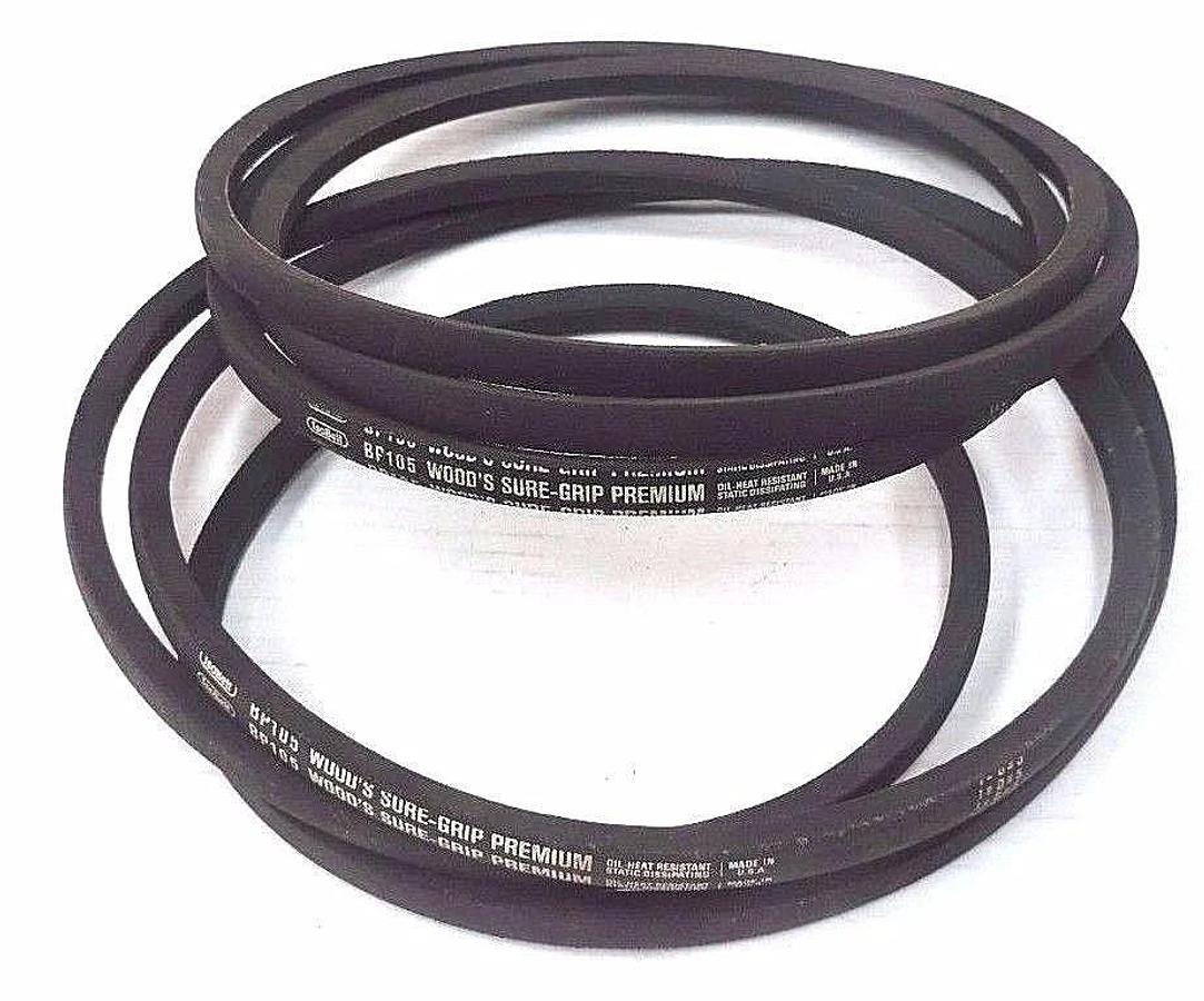 Used LOT OF 2 NEW TB WOOD'S BP105 SURE-GRIP PREMIUM V-BELTS 108'' LENGTH 21/32'' WDTH