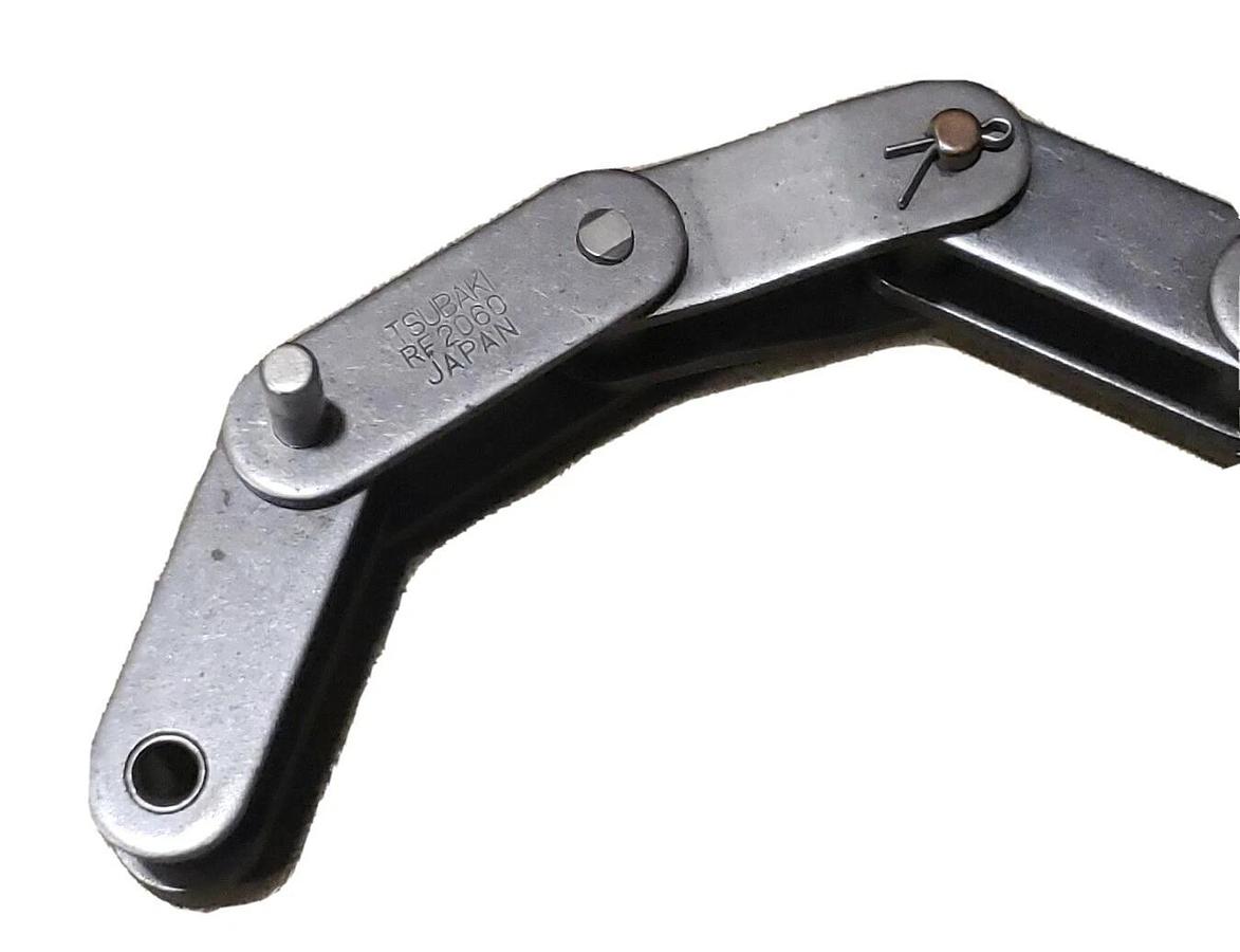 Used TSUBAKI RF2060 CONVEYOR ROLLER CHAIN, 1.5IN PITCH, ~49.5FT LENGTH