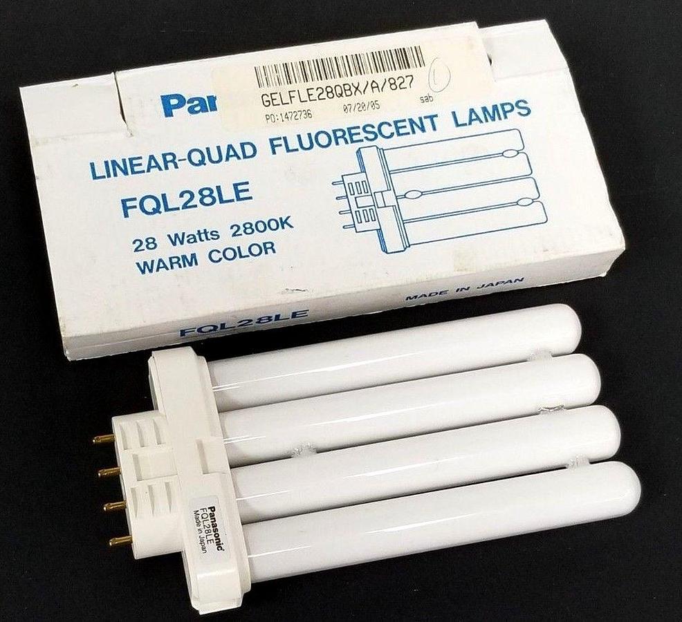 NIB PANASONIC FQL28LE LINEAR COMPACT FLUORESCENT LIGHT 4-PIN 28W 2800K WARM