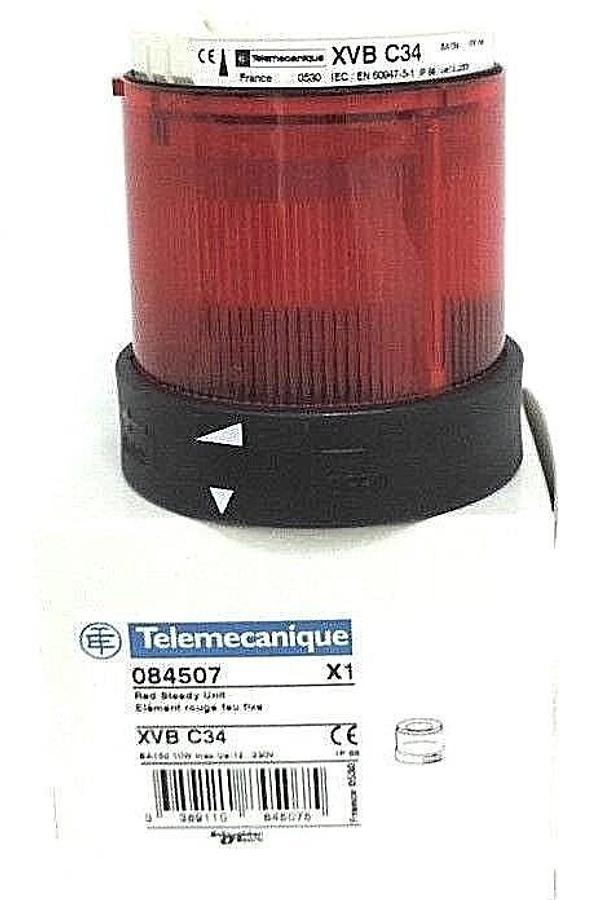 Used NIB TELEMECANIQUE XVBKEQ3743G4 OVER PACK W/ XVB-C34 RED STEADY UNIT & DL1-BDB4