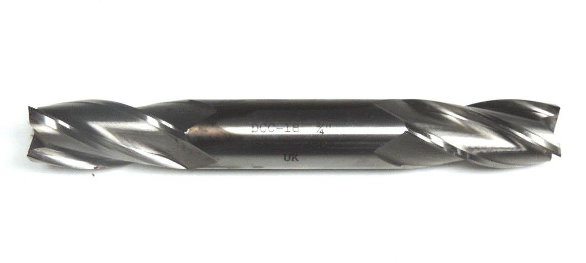 Used LOT OF 2 NEW DURA MILL DCC-18 DOUBLE ENDED END MILLS 3/4" HSS 4.286" DCC18
