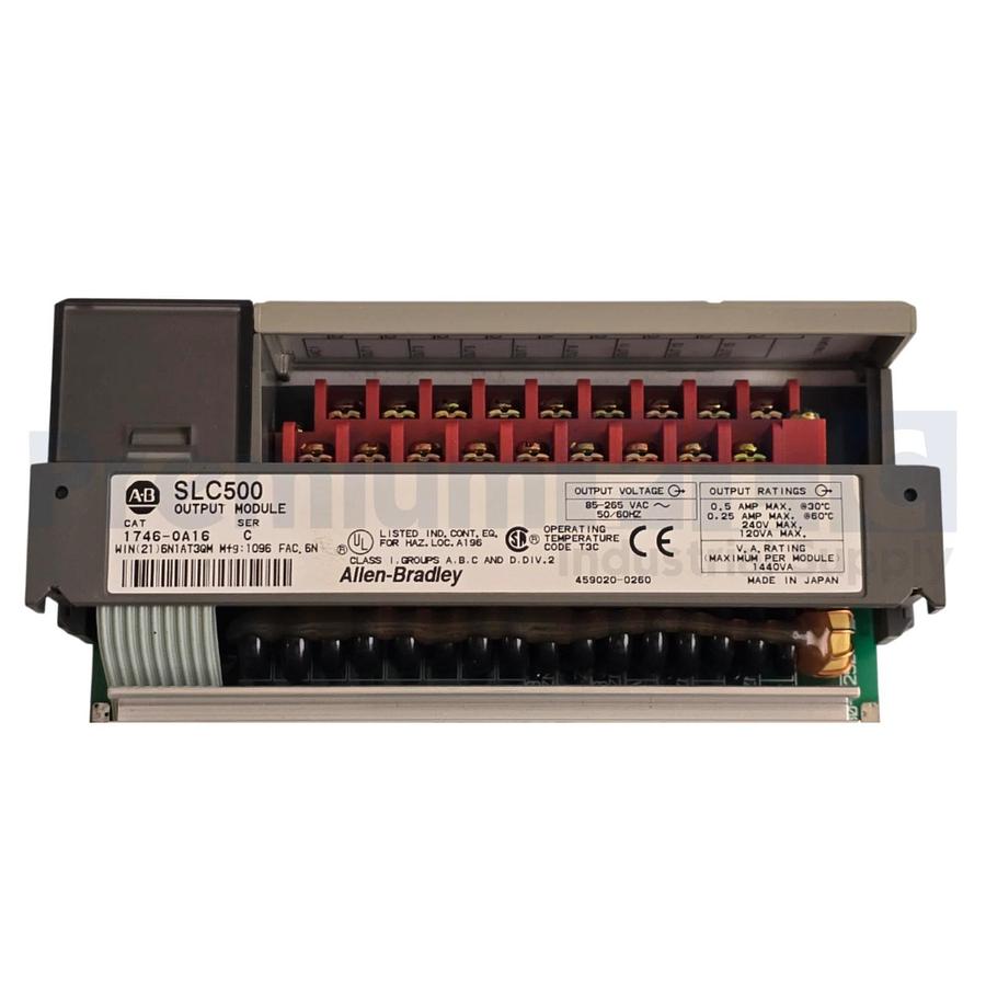 ALLEN BRADLEY 1746-OA16 /C SLC 500 16-PT OUTPUT MODULE 1746-0A16 NSNP (READ)