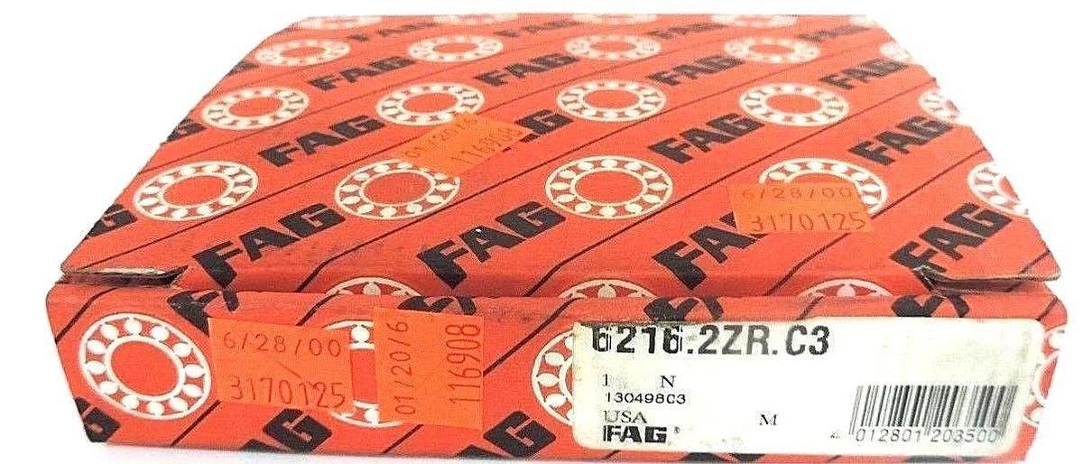 Used NIB FAG 6216.2ZR.C3 BALL BEARING DEEP GROOVE 80X140X26MM SHIELDED 62162ZRC3