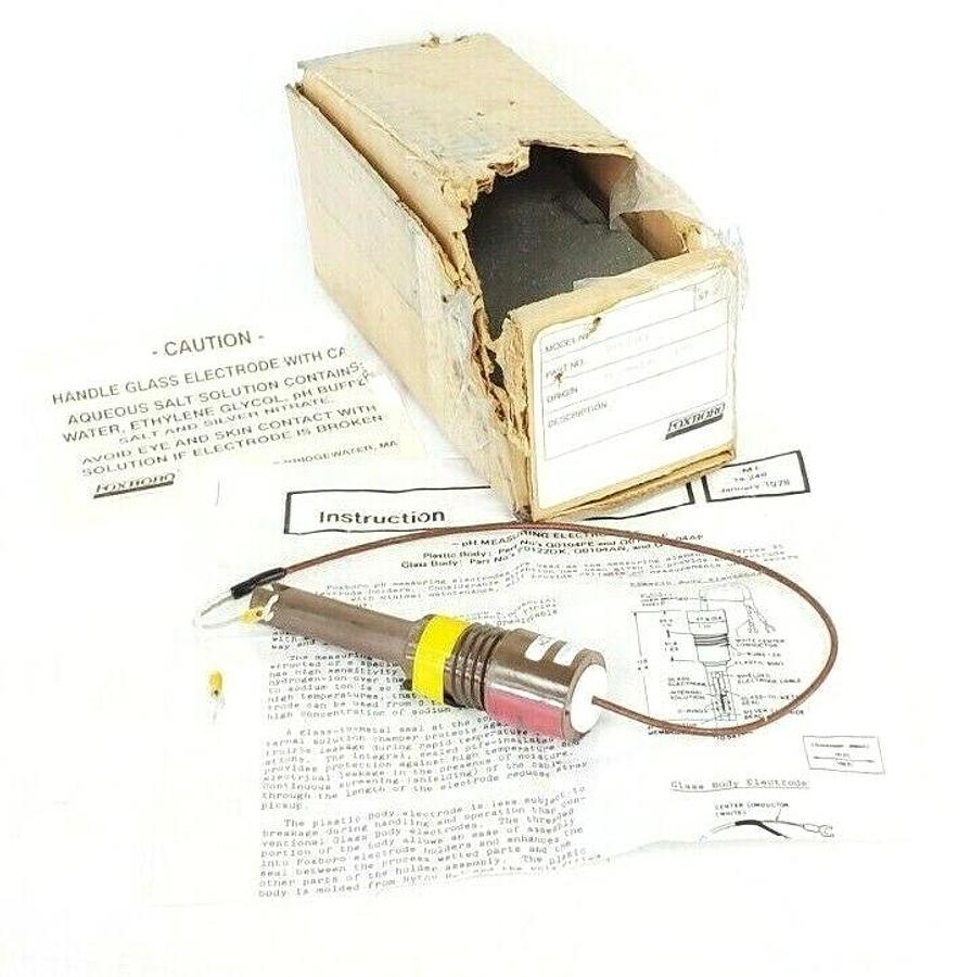 Used NEW FOXBORO Q0104PE pH MEASUREMENT ELECTRODE QO1O4PE QO104PE