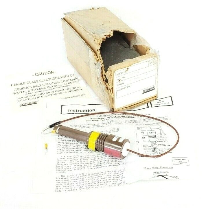 Used NEW FOXBORO Q0104PE pH MEASUREMENT ELECTRODE QO1O4PE QO104PE