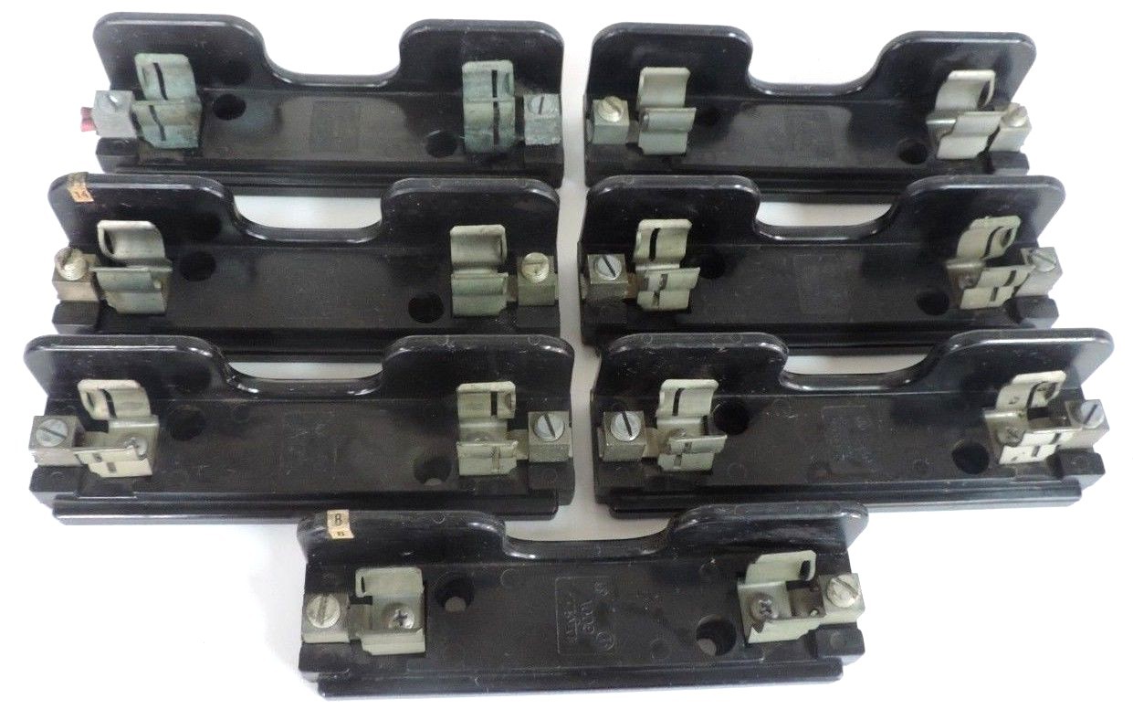 Used LOT OF 7 GOULD SHAWMUT 60300 FUSE HOLDERS 30 AMP 1 POLE 600 VOLT HK CLASS