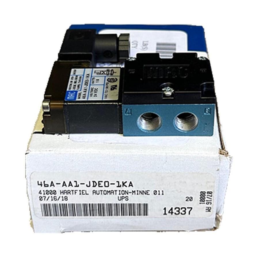 Used NEW MAC 46A-AA1-JDEO-1KA / 46AAA1JDEO1KA SOLENOID VALVE 46 SERIES 4-WAY 24VDC