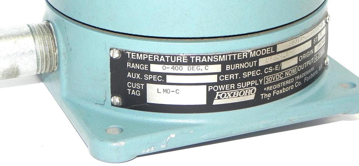 Used FOXBORO 893TA-JCUSN000-CK TEMPERATURE TRANSMITTER RANGE: 0-400 DEG. C