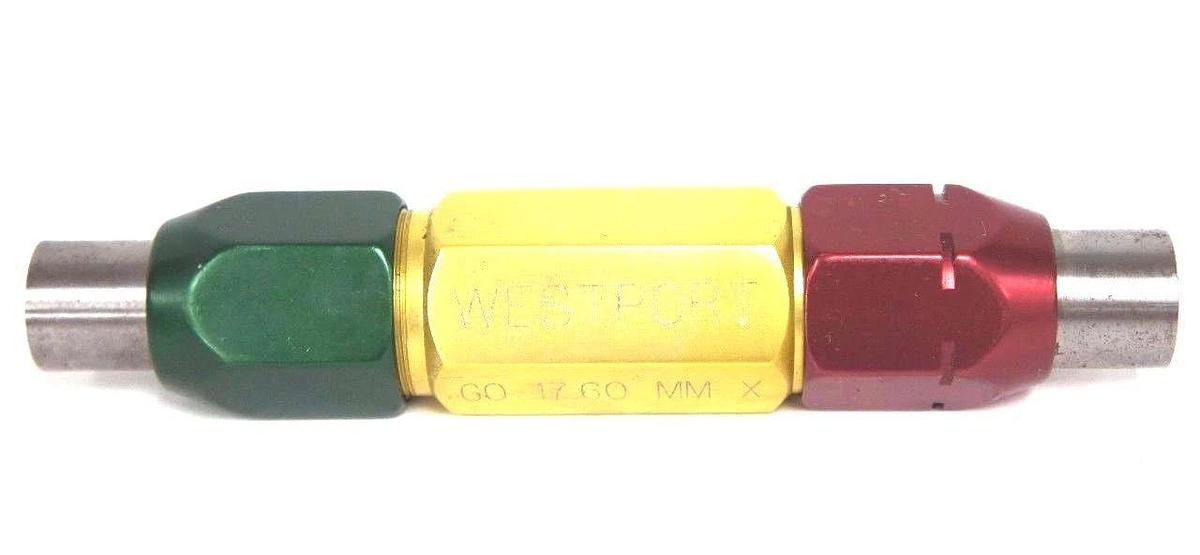 Used WESTPORT PLUG GAGE GO 17.60MM NO GO 18.50 MM