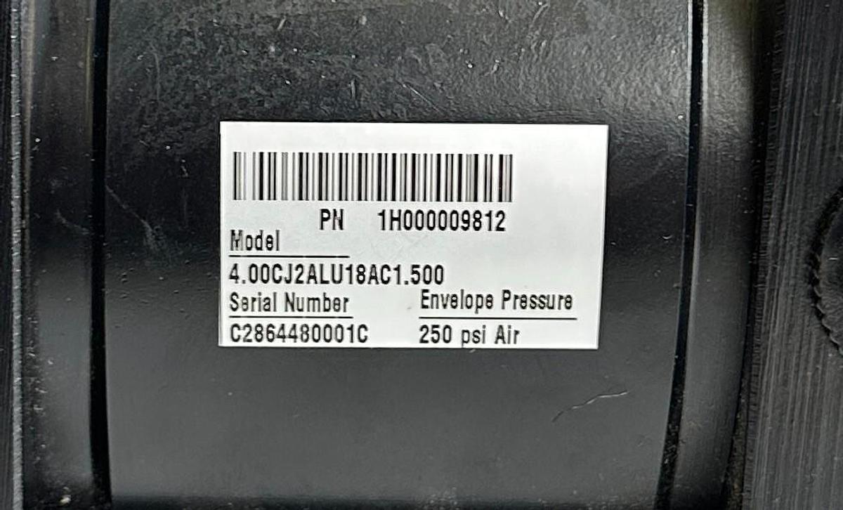 Used NEW PARKER 4.00CJ2ALU18AC1.500 / 400CJ2ALU18AC1500 CYLINDER 250PSI 1H000009812
