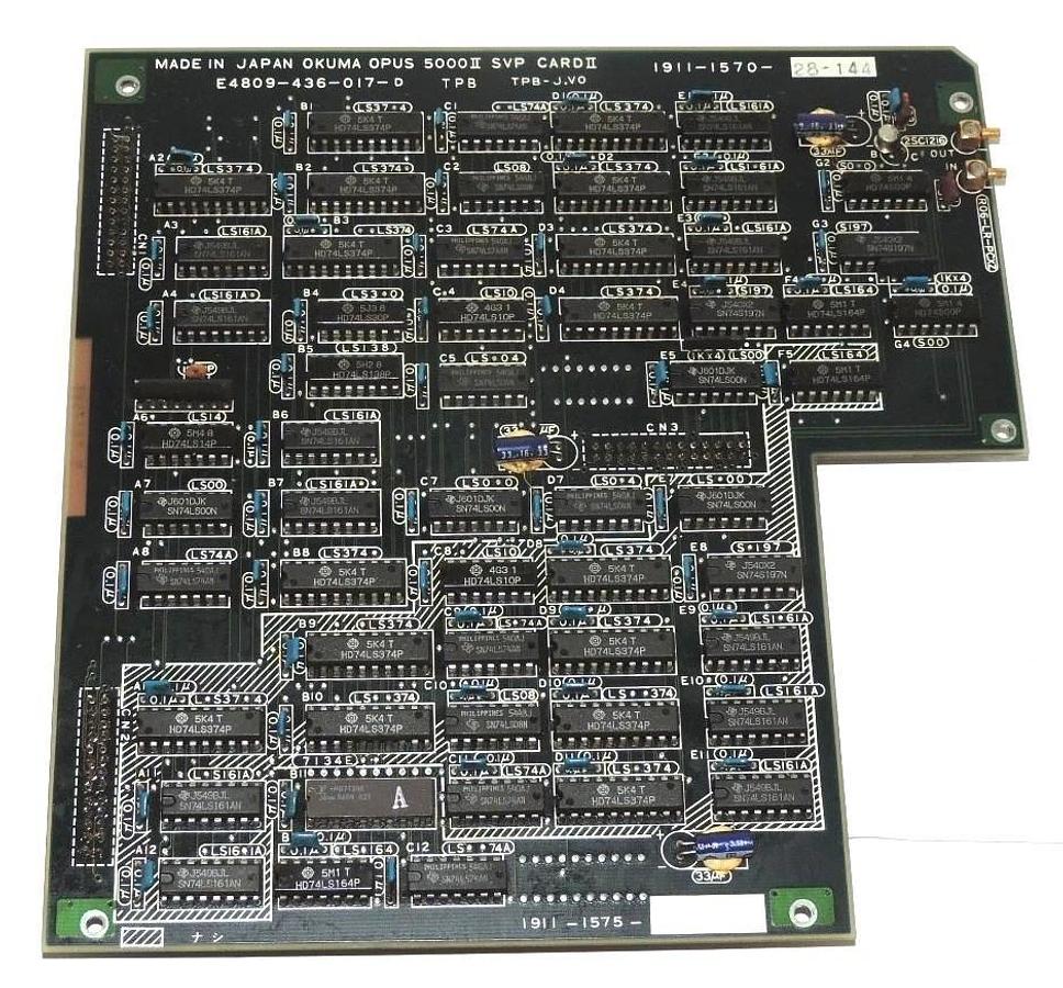 Used OKUMA E4809-436-017-D OPUS 5000 II SVP CARD, E4809436017D
