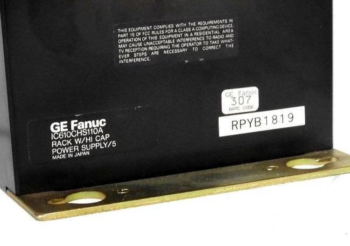 Used GE FANUC IC610CHS110A SERIES ONE PROGRAMMABLE CONTROLLER W/ INPUT & OUTPUT