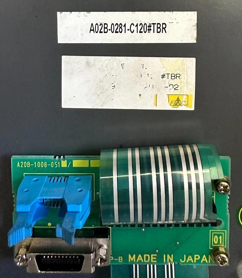 Used FANUC A02B-0281-C120#TBR / A02B0281C120TBR MDI CNC KEYPAD/KEYBOARD UNIT