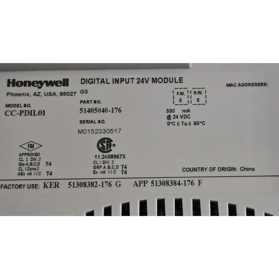 Used HONEYWELL CC-PDIL01 - 51405040-176 DIGITAL INPUT 24VDC MODULE CCPDIL01 NSMP