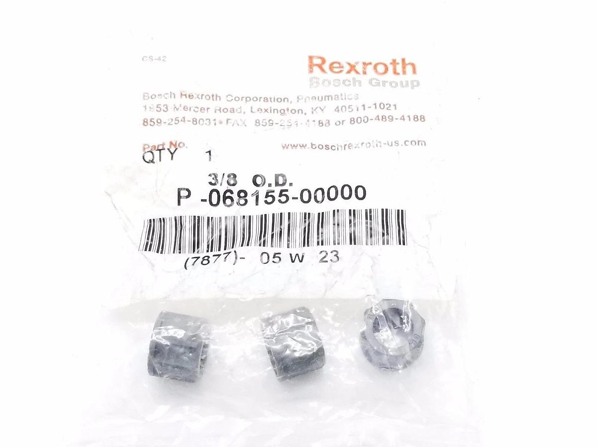 Used NEW REXROTH P-068155-00000 PNEUMATIC TUBE NUT OD: 3/8IN KIT OF 3 PLASTIC NUTS