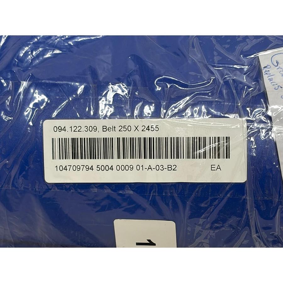 Used NEW Vemag Reiser 094122309 Ground Former Endless Blue Conveyor Belt 2455x250mm