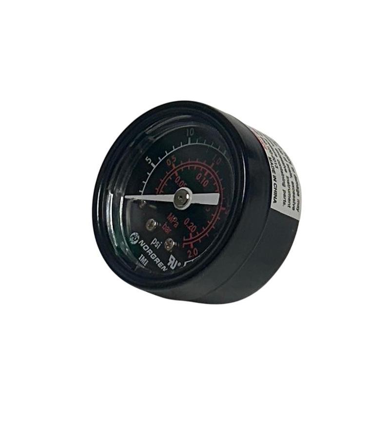 Used 3 NORGREN 18-015-214 / 18015214 PRESSURE GAUGES 0-30PSI 1/8'' NPT THREAD NSMP