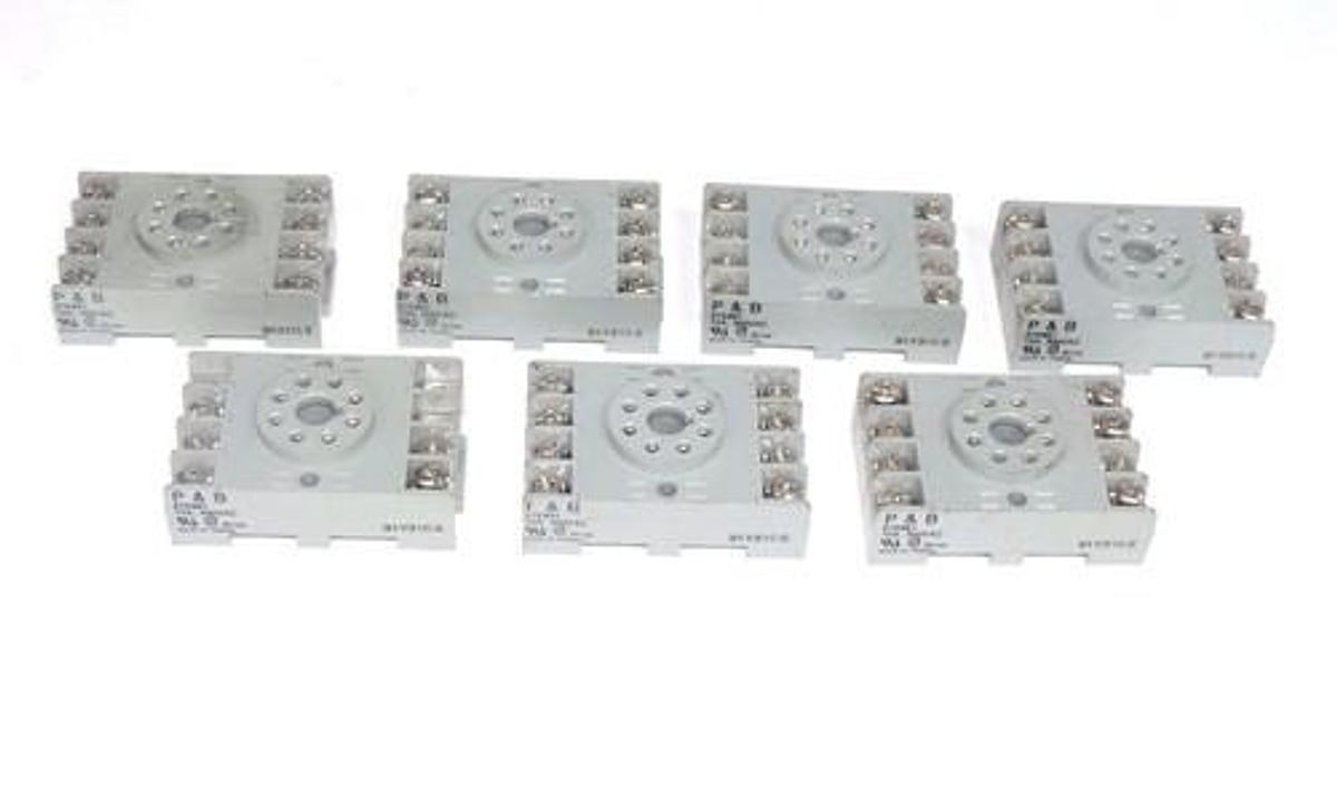 Used LOT OF 7 POTTER & BRUMFIELD 27E891 RELAY SOCKETS 95631-E 10A 300VAC