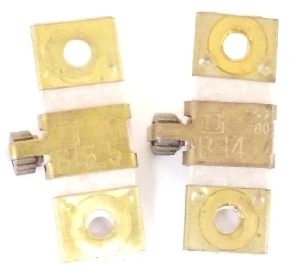 Used LOT OF 2 SQUARE D HEATER ELEMENTS B15.5 & B.14