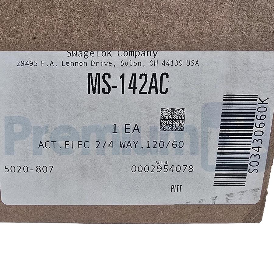 Swagelok MS-142AC Electric Actuator 1/2"NPT 120VAC 100in-lb for 2/4-Way Valves
