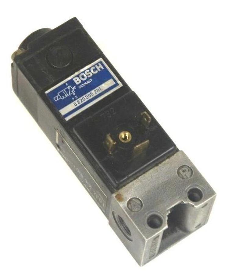 Used BOSCH 0 820 005 201 SOLENOID VALVE W/ 1 824 210 104 AND W/ 1 825 503 024