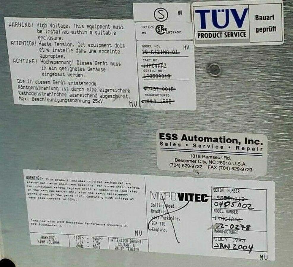 Used XYCOM VITEC MODEL 9450 OPERATOR PANEL 9450-0622514010001 14HC4AAZ 02-0278 6252SS