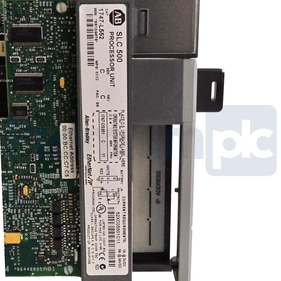 Used Allen Bradley 1747-L552 /C SLC 500 5/05 32k Controller EtherNet/IP Rev. C USPI