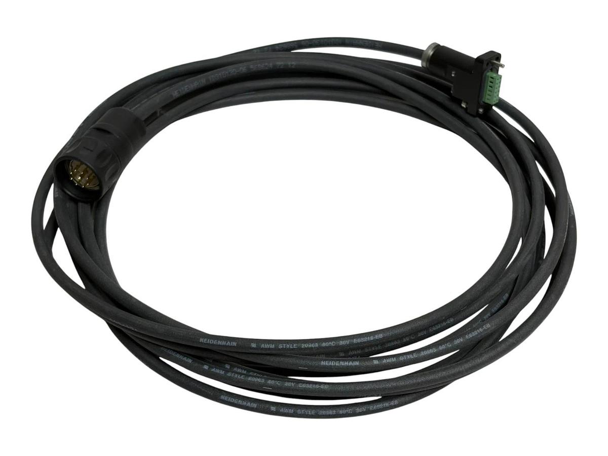 Heidenhain ID 310130-06 CNC Cable 12-Pin Round Male to Green Terminal Connector