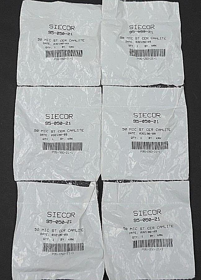 Used LOT OF 6 NEW SIECOR 95-050-21 50 MIC ST CER CAMLITE 9505021