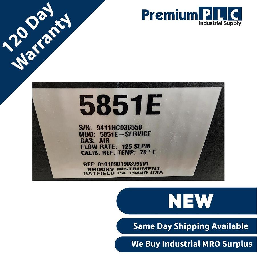 NEW BROOKS INSTRUMENT 5851E (AIR) MASS FLOW CONTROLLER 125 SLPM 5851E-SERVICE
