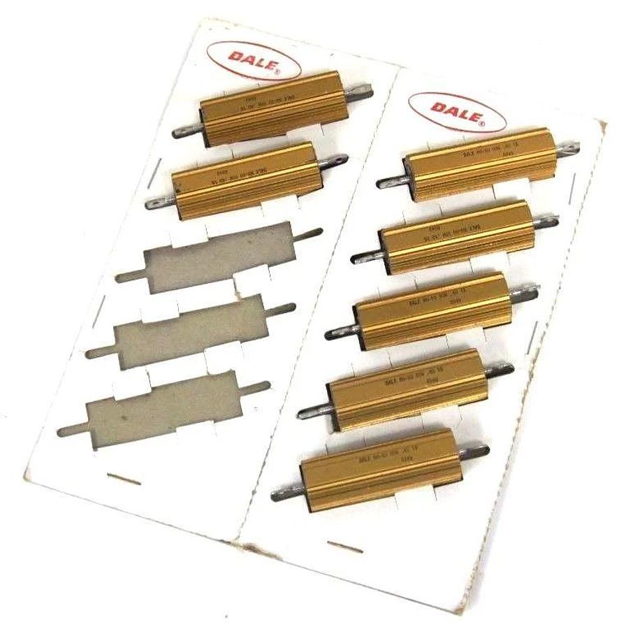 Used LOT OF 7 NEW DALE RESISTORS NH-50 50W .4 OHMS 1% 8949