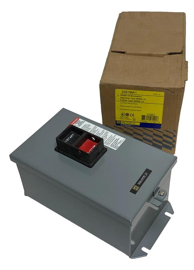 Square D 9991MA1 Series B NEMA 12 Enclosure for 2510M Manual Starter New Surplus