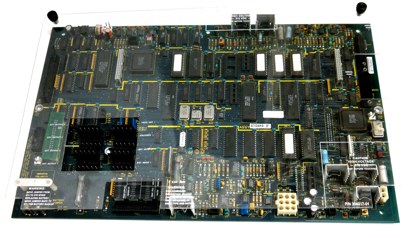 Used VIDEOJET 375080-F CONTROL BOARD W/ COVER 356317-01 VIDEO JET 375080F