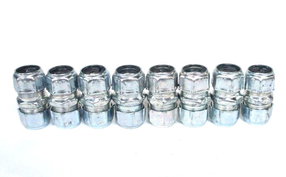 Used LOT OF 8 NEW THOMAS & BETTS 1/2" CONDUIT CABLE COUPLINGS