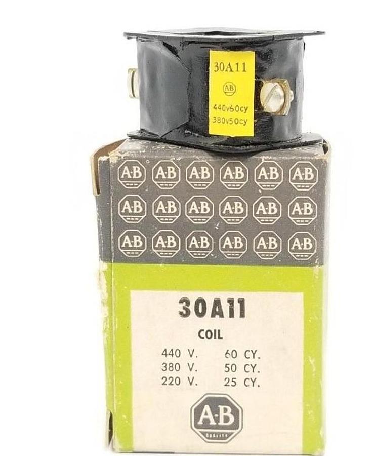 Used NIB ALLEN BRADLEY 30A11 COIL 440V 60CY, 380V 50CY, 220V 25CY