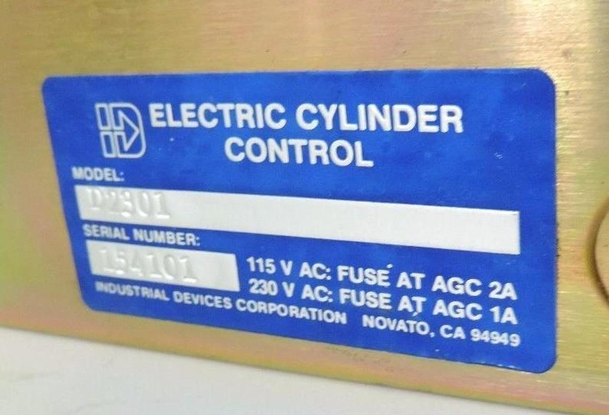 Used INDUSTRIAL DEVICES CORP. D2301 ELECTRIC CYLINDER CONTROL DRIVE (INCOMPLETE)