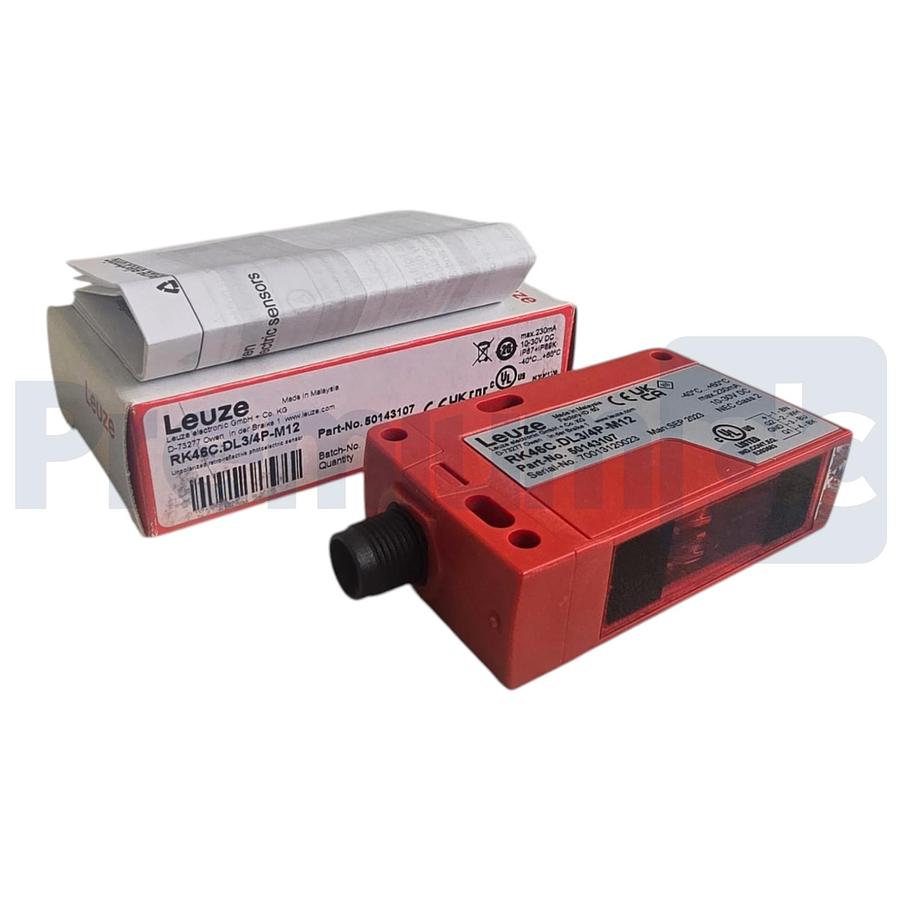 Used Leuze 50143107 | RK46C.DL3/4P-M12 Photoelectric Sensor M12 Connection NSMP