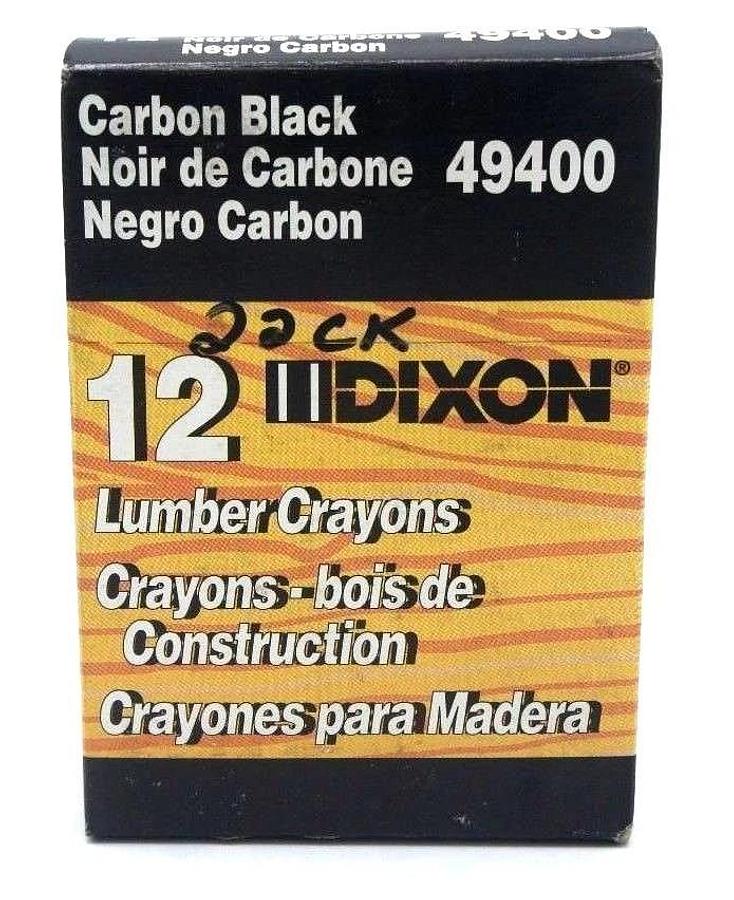 Used LOT OF 24 DIXON 49400 CARBON BLACK LUMBER CRAYONS (2 BOXES OF 12)
