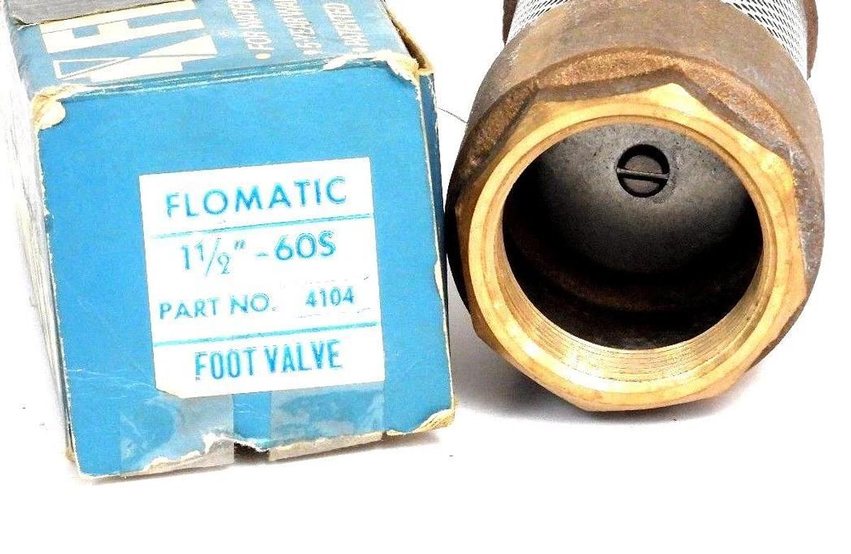 NIB FLOMATIC 4104 FOOT VALVE 1 1/2"-60S