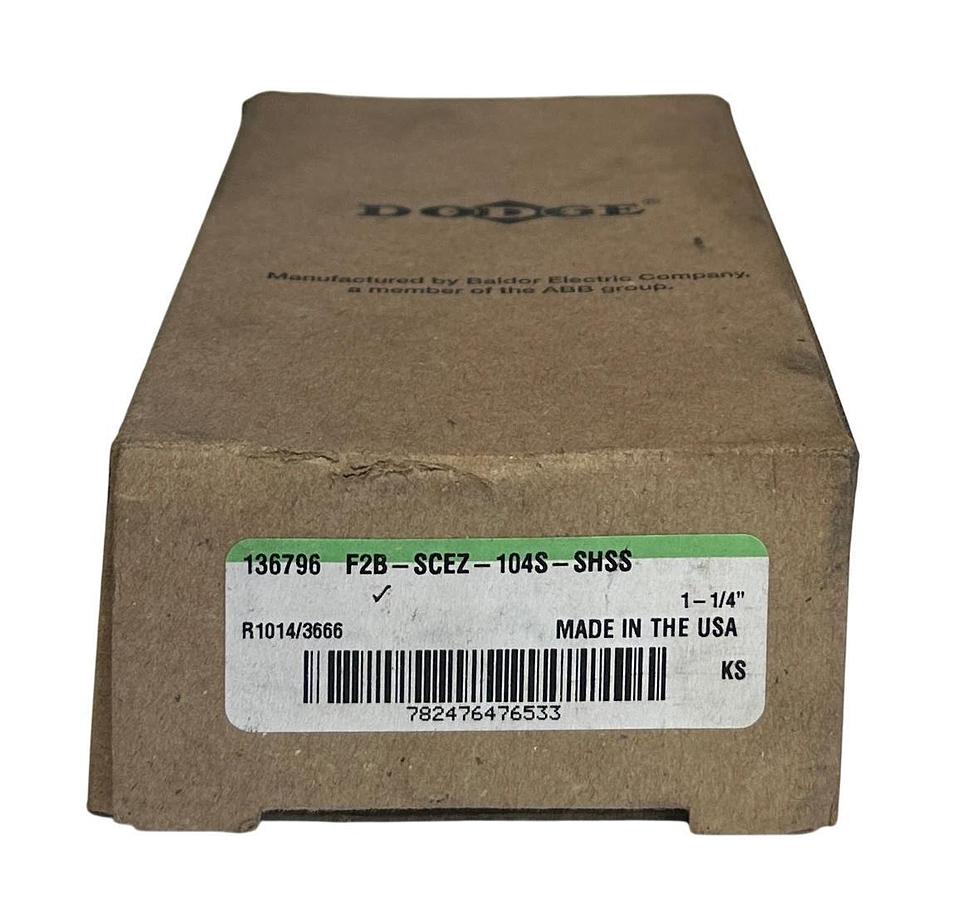 DODGE F2B-SCEZ-104S-SHSS / 136796 2-BOLT FLANGE MOUNT BEARING 1-1/4'' BORE NSMP