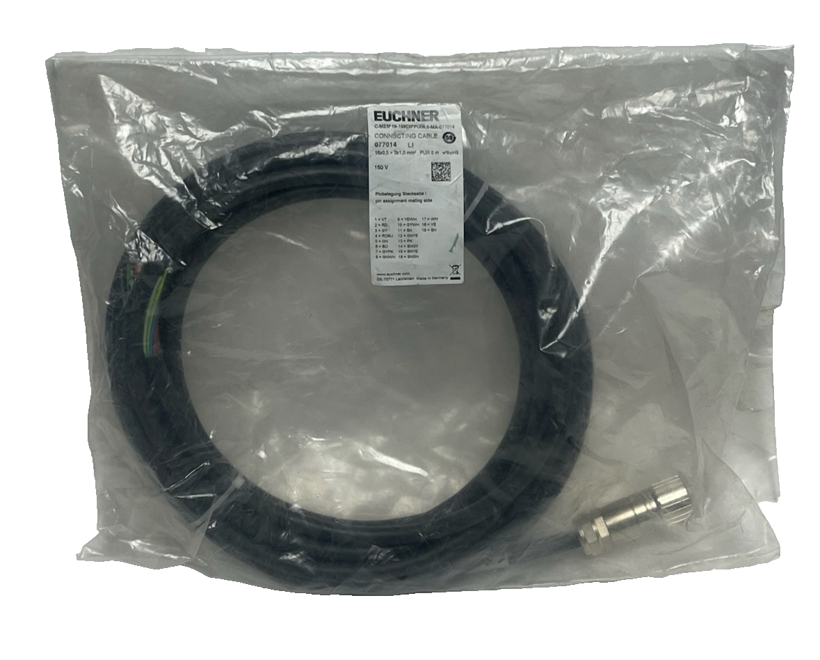 Euchner 077014 Connecting Cable C-M23F19-19XDIFPU06,0-MA-077014 6M - NSFS