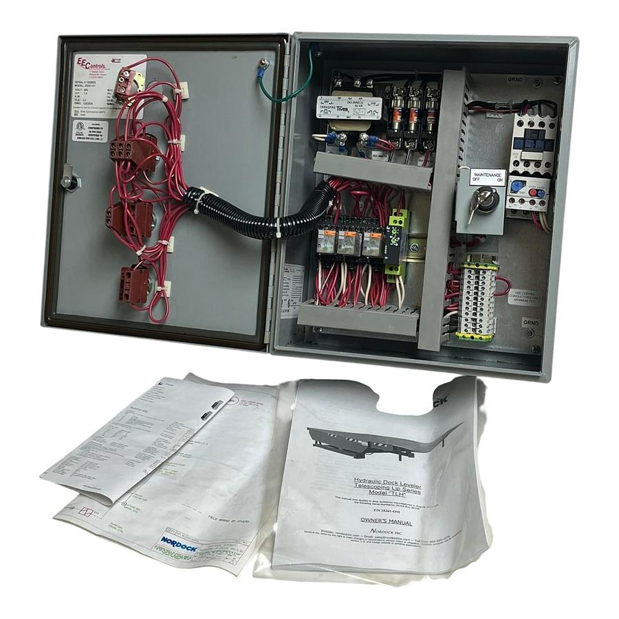 Used New Nordock 25341-E1 Hydraulic Dock Leveler Control Panel 460V *MISSING BUTTON*