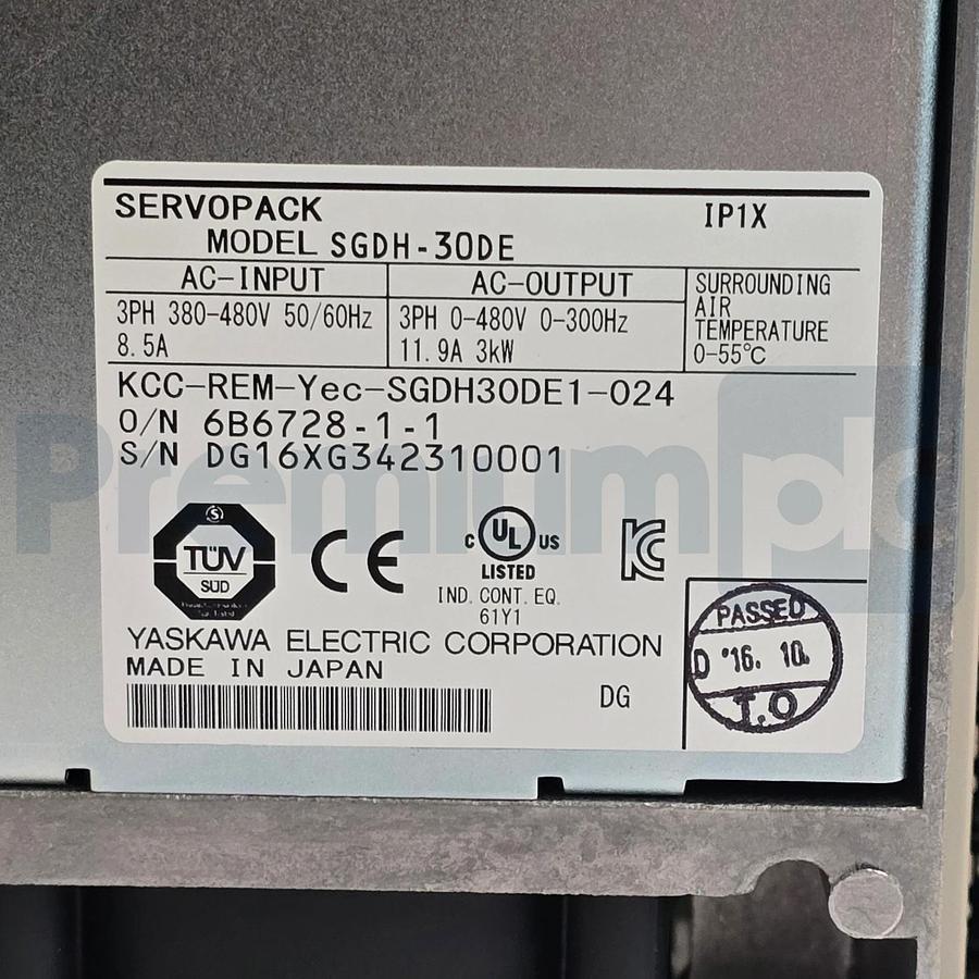 Yaskawa SGDH-30DE / SGDH30DE Sigma II Servopack Amplifier 3kW 400V 11.9A NSNP