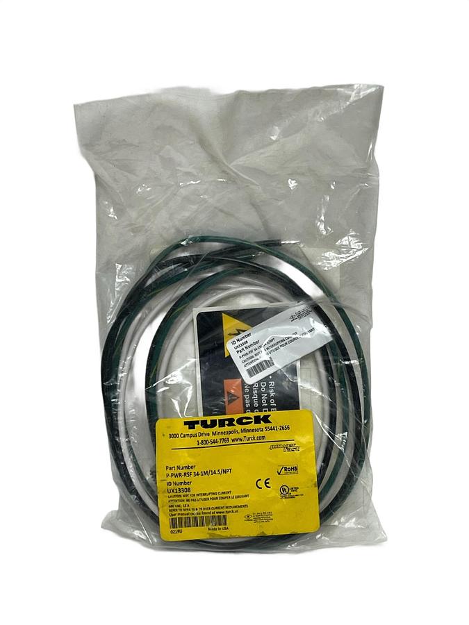 Turck P-PWR-RSF 34-1M/14.5/NPT (UX13308) 7/8" Power Receptacle 14AWG 1M - NSFS