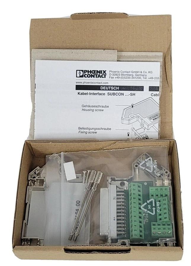 Used NIB PHOENIX CONTACT SUBCON 25/F-SH ORD. NO. 2761619 D-SUB CONNECTOR