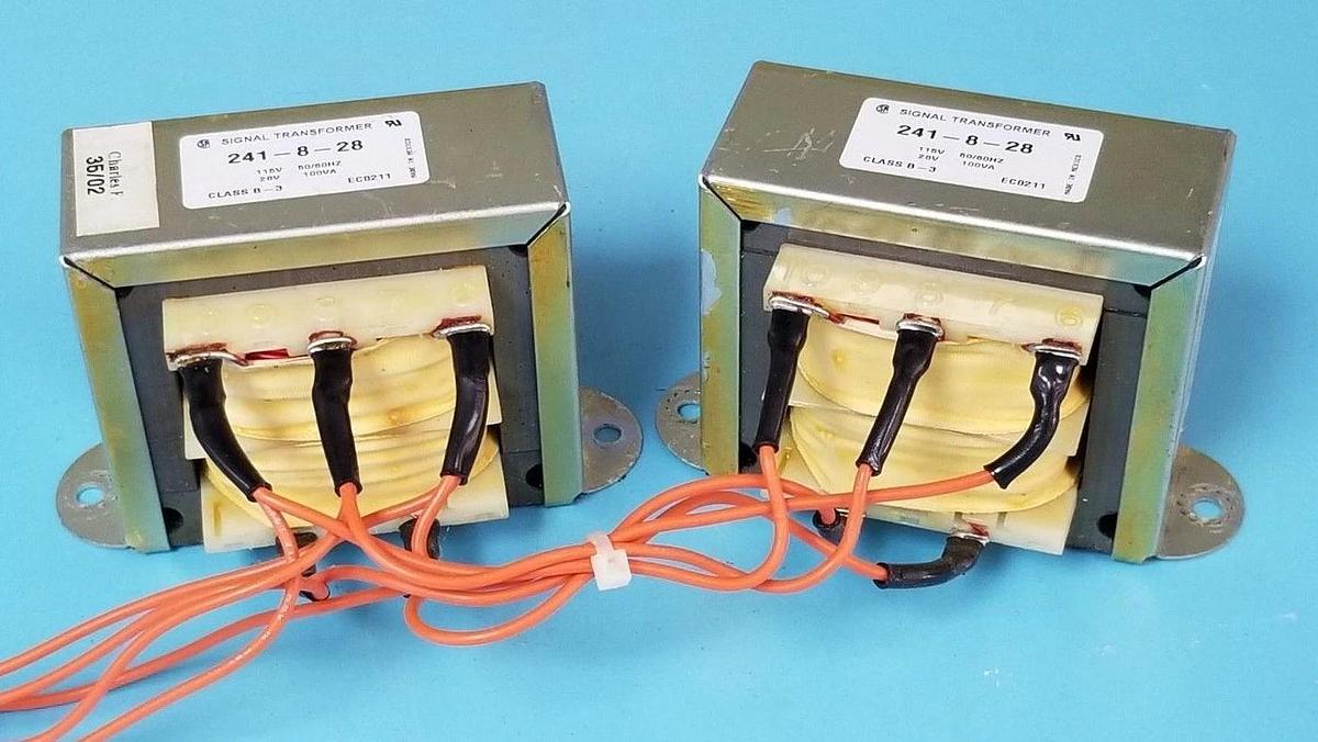 Used LOT OF 2 SIGNAL TRANSFORMER 241-8-28 TRANSFORMERS 115VAC 50/60HZ 100VA ASY-1162