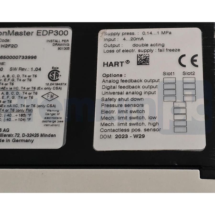 Used ABB PositionMaster EDP300 Digital Positioner EDP300-F1H2F2D D1 4-20mA HART