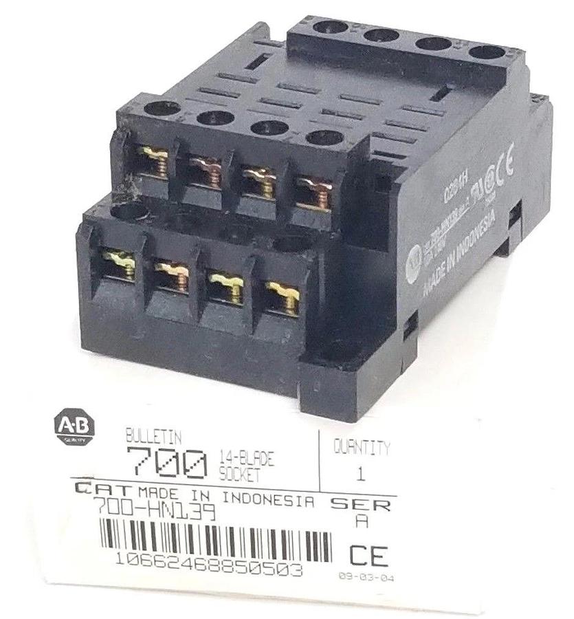 Used NIB ALLEN BRADLEY 700-HN139 14-BLADE SOCKET 700HN139, SER. A