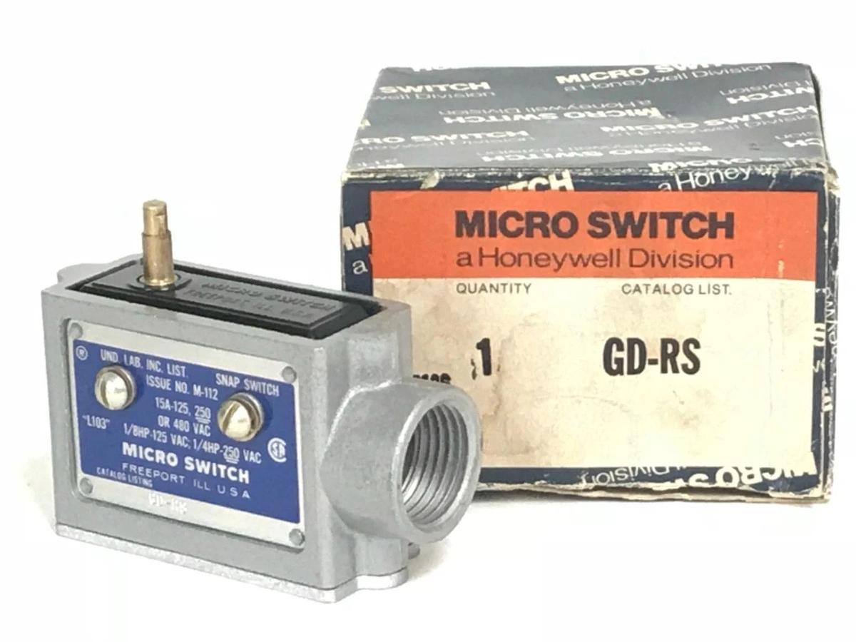 Used NIB HONEYWELL MICRO SWITCH GD-RS LIMIT SWITCH GDRS